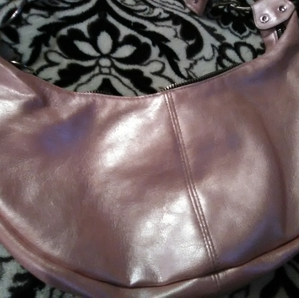 Metallic Pink Small Shoulder Purse